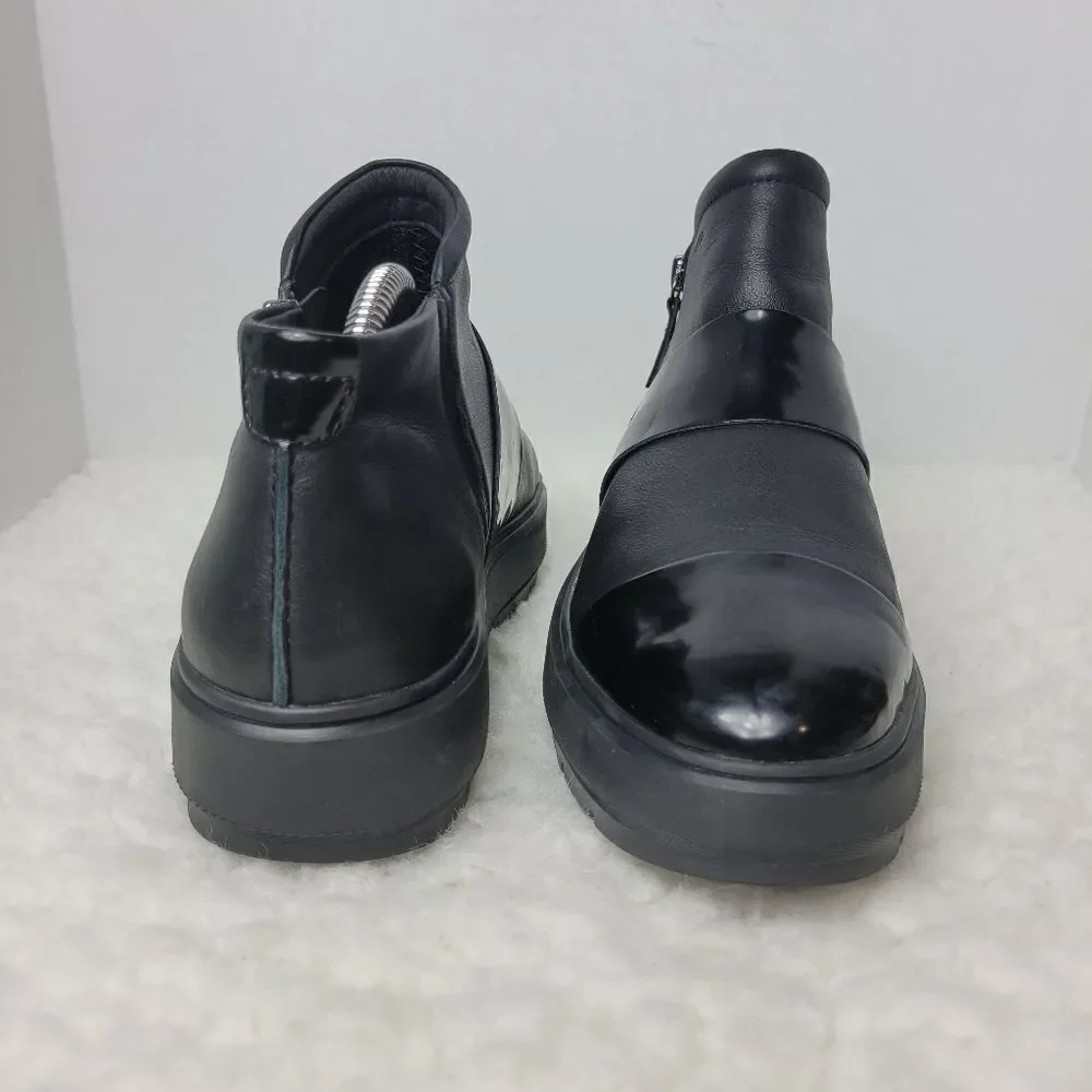 Geox Respira  Kaula Women's Size 9.5 Black Leather Sneaker Shoes